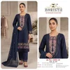 11011 A To D By Zorista Pure Camric Cotton Top With Bottom Dupatta